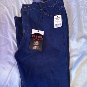 Pastels Women's High Rise Jeans - Dark Blue